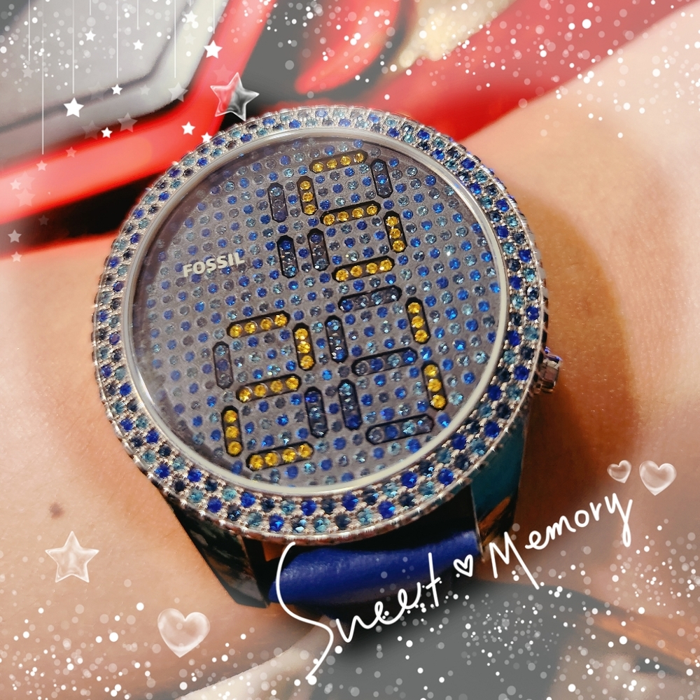 FOSSIL SWAROVSKI WATCH AS IS